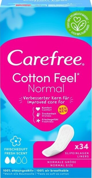 Прокладки щоденні Carefree Cotton Feel Normal Fresh гігієнічні, 34 шт