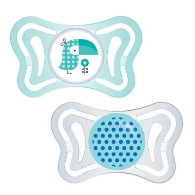 Пустушка силіконова Chicco Physio Light (71031.21), від 2 до 6 місяців, для хлопчиків, 2 шт