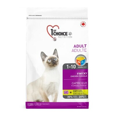 Корм сухий 1st Choice Adult Finicky для дорослих вибагливих котів, зі смаком курки, 350 г