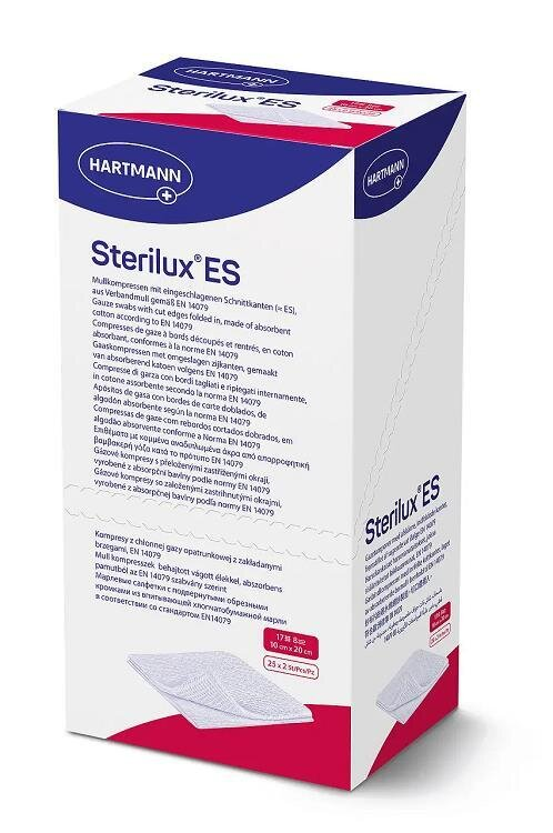 Серветка марлева стерильна Sterilux ES 10 см х 20 см, 2 штуки