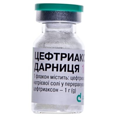 Цефтриаксон-Дарниця порошок для р-ну д/ін. по 1 г №5 у флак.