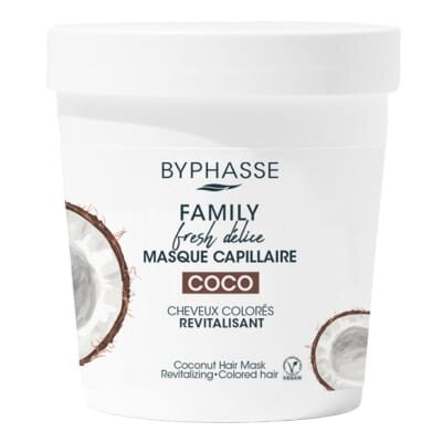 Маска Byphasse Family Fresh Delice для фарбованого волосся з кокосом, 250 мл