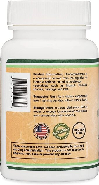 Дііндолілметан Double Wood - DIM (Diindolylmethane) 400 mg, 60 капсул