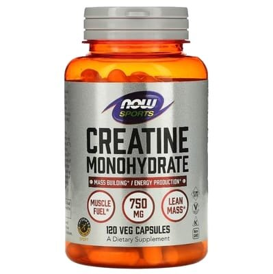 Креатин моногідрат NOW Sports Creatine Monohydrate 750 мг вег. капсули №120
