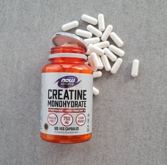 Креатин моногідрат NOW Sports Creatine Monohydrate 750 мг вег. капсули №120