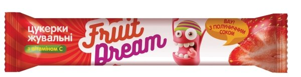 Цукерки Fruit Dream жувальні Полуничний сік + Вітамін С, 15 г