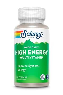 Мультивітаміни Solaray Once Daily High Energy Multivitamin Iron-Free, 30 веганських капсул