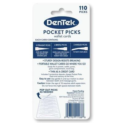 Зубочистки DenTek кишенькові, 110 штук