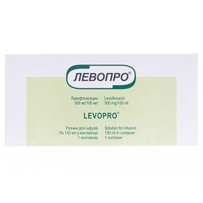 Левопро розчин д/інф. 500 мг/100 мл по 150 мл у конт.
