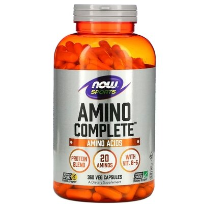Комплекс амінокислот NOW Sports Amino Complete вег. капсули №360