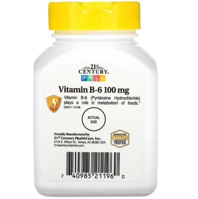 Вітамін B-6 21st Century Vitamin B-6 100 мг, 110 таблеток