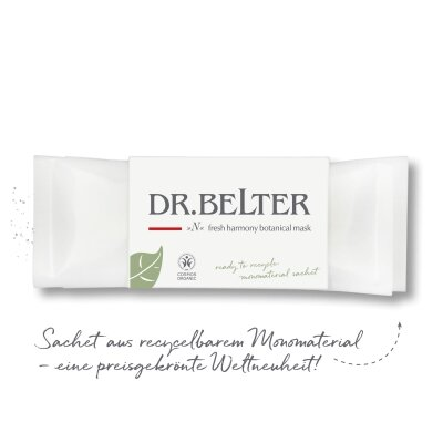 Маска Dr.Belter Line N для обличчя органічна освіжаюча і ревіталізуюча флісова, 2 саше*24 мл