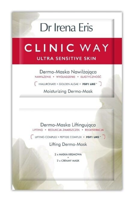 Маска для обличчя Dr. Irena Eris Clinic Way Зволоження та ліфтинг 2 штуки по 6 мл