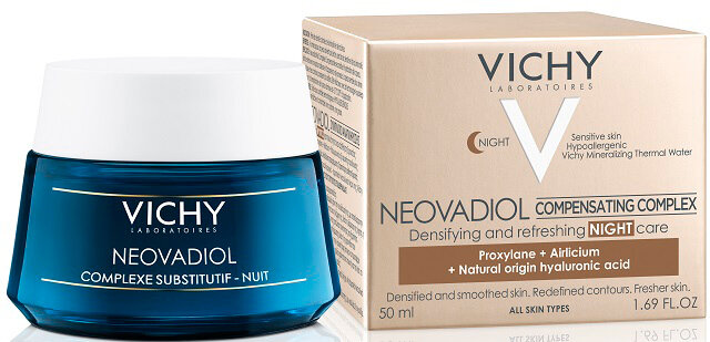 Крем-догляд для обличчя Vichy Neovadiol Complexe Substitutif нічний антивіковий з компенсуючим ефектом для шкіри всіх типів, 50 мл