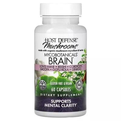 Грибний комплекс для здоров'я мозку Fungi Perfecti MycoBotanicals Brain, 60 капсул