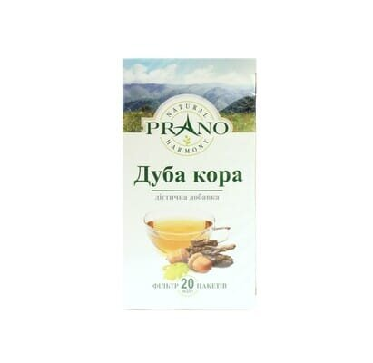 Дуба кора фіточай №20 у філ.-пакетах.