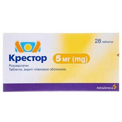Крестор таблетки, в/плів. обол. по 5 мг №28 (14х2)