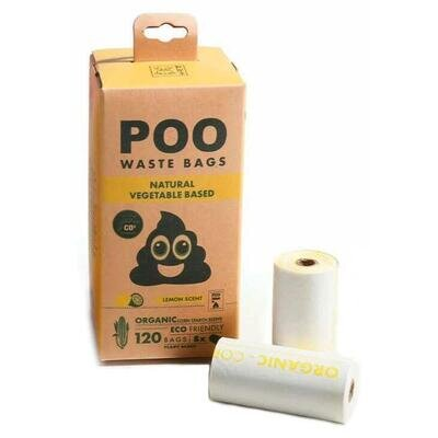 Пакети M-Pets POO Dog Waste Bags Lemon для прибирання за тваринами з ароматом лимона, 120 штук