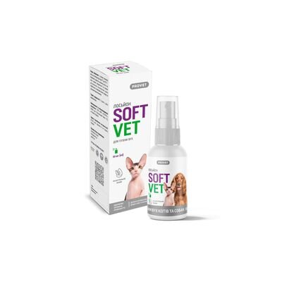 Лосьйон ProVET SoftVet для гігієни вух котів і собак, 30 мл