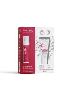 Набір Biotrade Acne Out: Активний антибактеріальний лосьйон + Подарунок Кисневий гель для вмивання