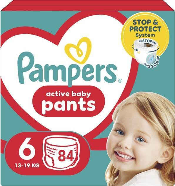 Підгузки-трусики Pampers Pants дитячі розмір 6, 14-19 кг, 84 шт