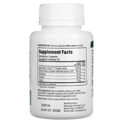 Екстракт витриманого часнику Kyolic Aged Garlic Extract Cleanse & Digestion Formula 102, 100 капсул