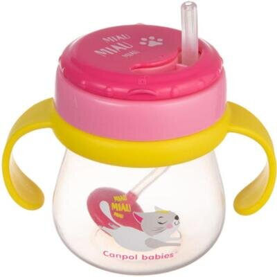 Поїльник Canpol babies 56/520 зі складаною силіконовою трубочкою і обтяжувачем, 250 мл
