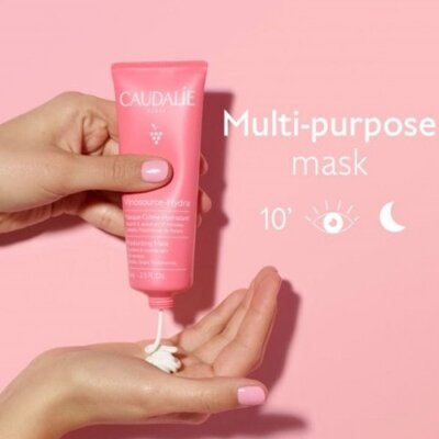 Маска Caudalie Vinosource SOS для обличчя та очей інтенсивне зволоження, 75 мл