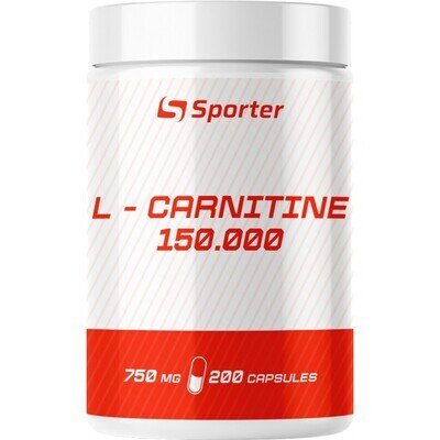 Жироспалювач Sporter L-carnitine150 000 капсули по 750 мг №200