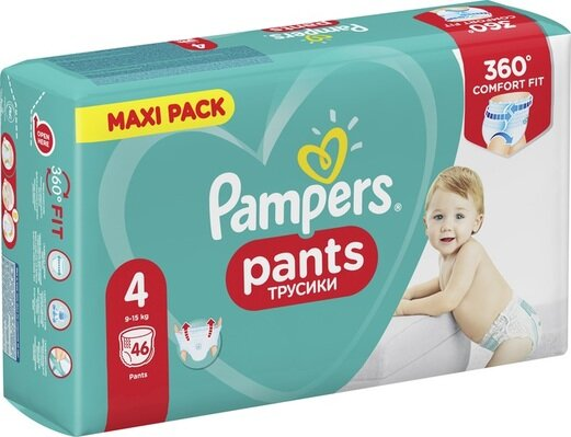 Підгузки-трусики Pampers Pants дитячі розмір 4, 9-15 кг, 46 шт