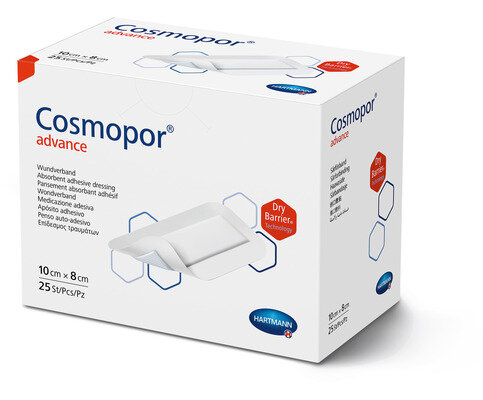 Пов'язка пластирна Cosmopor advance 10 см х 8 см стерильна, 25 штук