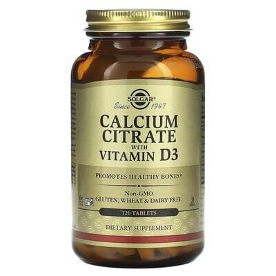 Кальцію цитрат з вітаміном Д3 Solgar Calcium Citrate with Vitamin D3 таблетки №120
