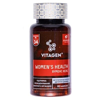 Вітаджен №34 WOMEN HEALTH Вуменс хелс капсули №60