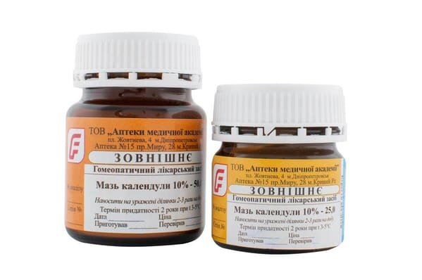 Мазь календули 10% гомеопатична по 50 г у бан.