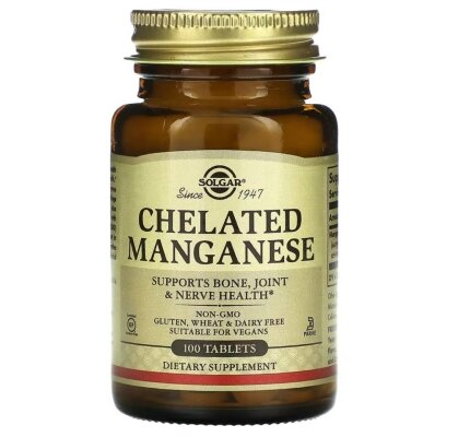 Марганцю хелат Solgar Chelated Manganese таблетки №100