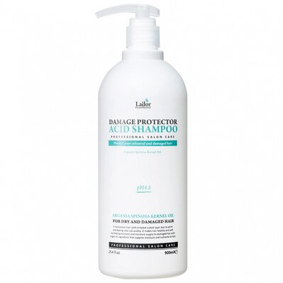 Шампунь Lador Damage Protector Acid Shampoo pH 4.5 для сухого і пошкодженого волосся безлужний, 900 мл