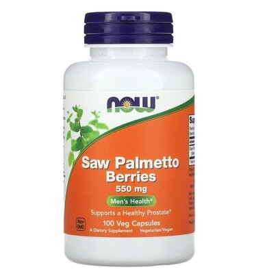 Со Пальметто ягоди NOW Saw Palmetto Berries 550 мг вег. каспули №100