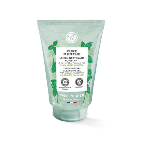 Гель для вмивання Yves Rocher Pure Menthe з М’ятою для матовості, очищувальний, 125 мл