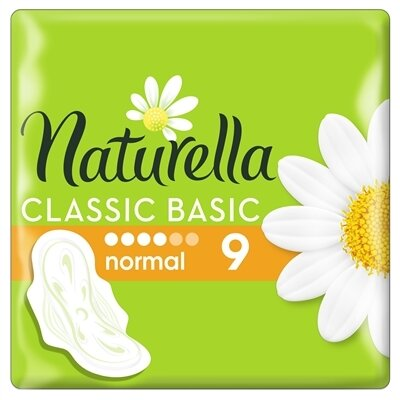 Прокладки гігієнічні Naturella Classic Basic Normal 4 краплі, 9 шт
