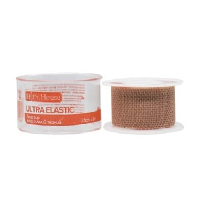 Пластир медичний Dr. House Ultra Elastic на тканинній еластичній основі 2,5 см х 1 м, 1 штука
