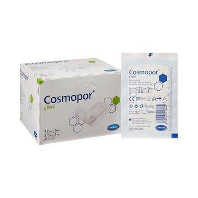 Пов'язка пластирна Cosmopor steril для закриття ран 7,2 см х 5 см стерильна, 1 штука
