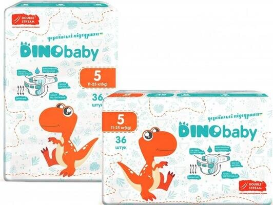Підгузки Dino Baby розмір 5, 11-25 кг, 36 шт