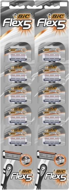 Бритва Bic Flex 5 без змінних картриджів, 10 шт