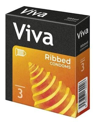 Презервативи Viva Ребристі, 3 штуки