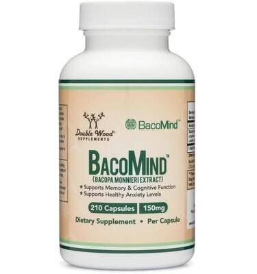 Бакомайнд екстракт Бакопи Double Wood Bacomind Bacopa Extract 150 мг, 210 капсул