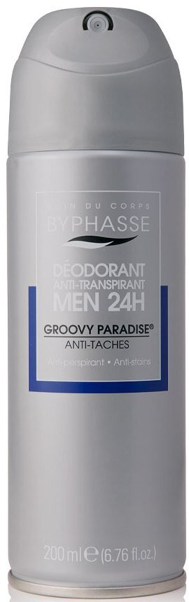 Дезодорант-антиперспірант спрей Byphasse Men 24h Groovy Paradise для чоловіків, 200 мл