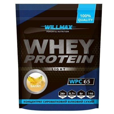 Протеїн Willmax Whey Protein Light 65%, банан, 1 кг