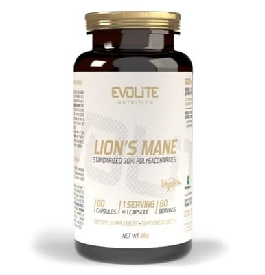 Гриб їжовик гребінчастий (Левова Грива) Evolite Nutrition Lion's Mane, 60 капсул