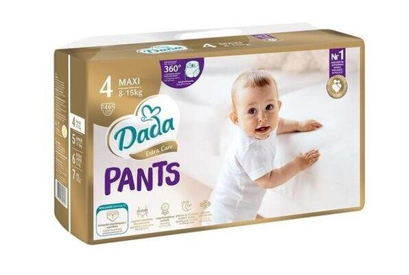 Підгузки-трусики Dada Extra Care Maxi дитячі, розмір 4, 8-15 кг, 46 шт