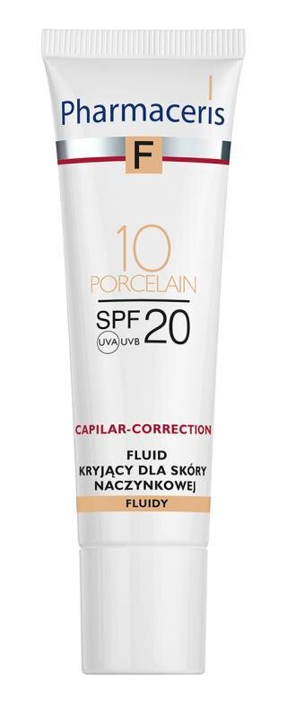Флюїд для обличчя Pharmaceris F SPF20 коригуючий для куперозної шкіри тон 10, 30 мл